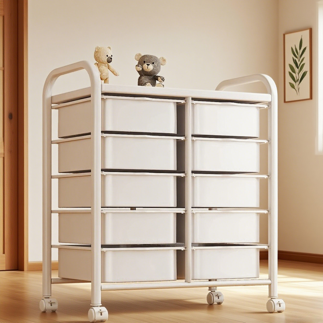 Children's Toy Storage Rack Large-Capacity Multi-Layer Drawer Storage Cabinet Removable Snack Storage Cart Storage Rack