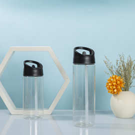 透明水杯500ML 650ML直筒吸管水杯 印刷LOGO