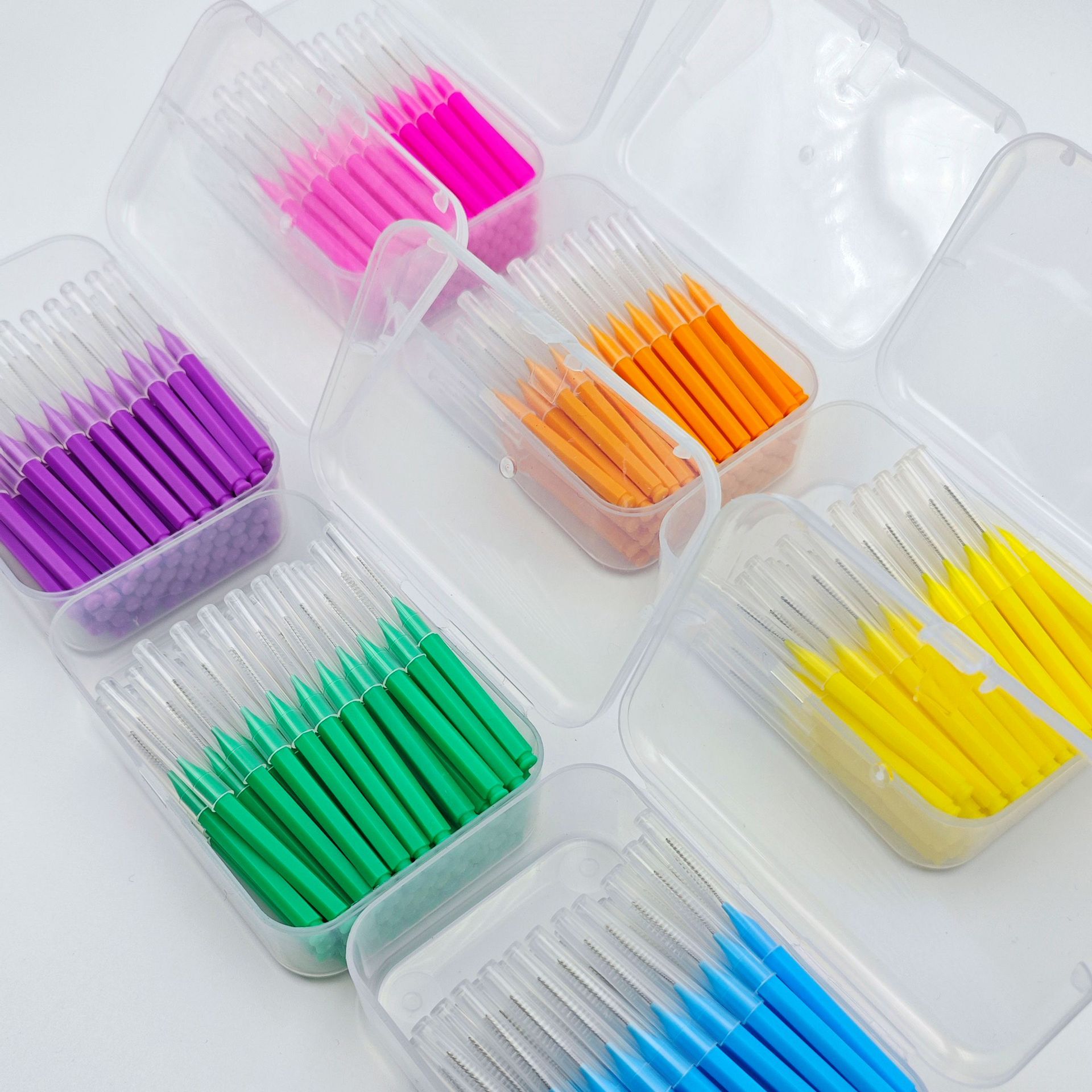 Oral Interdental Brush I-Type Interdental Brush for Gaps between Teeth, Braces Gap Brush, Toothbrush for Oral Cleaning, 60-Piece Box, Manufacturer