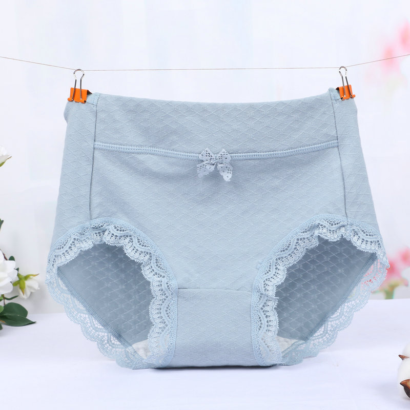 Lace Underwear Women's Cotton Mid-waist Women's Sexy Underwear Breathable Comfortable Bow Briefs Women
