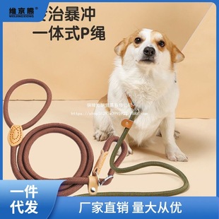 Dog Walking Explosion-Proof P Rope Cat Traction Rope Training Outdoor Competition Grade Medium-Sized Dog Explosion-Proof Telescopic P Rope
