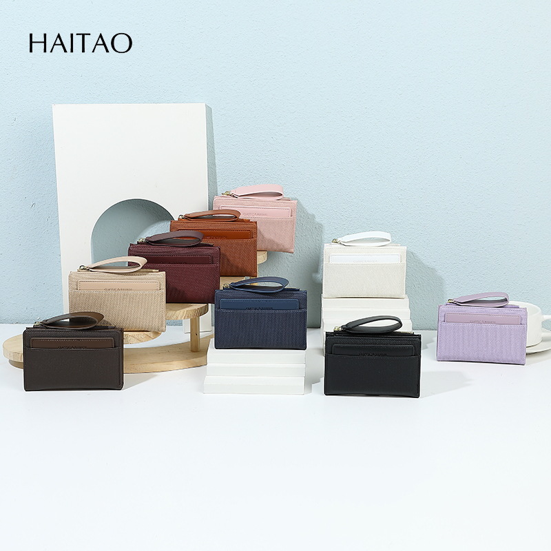 Nuevo bolso de mujer mujer alta sensación corta multi-tarjeta bolso de mano con bolso de tarjeta explosivo