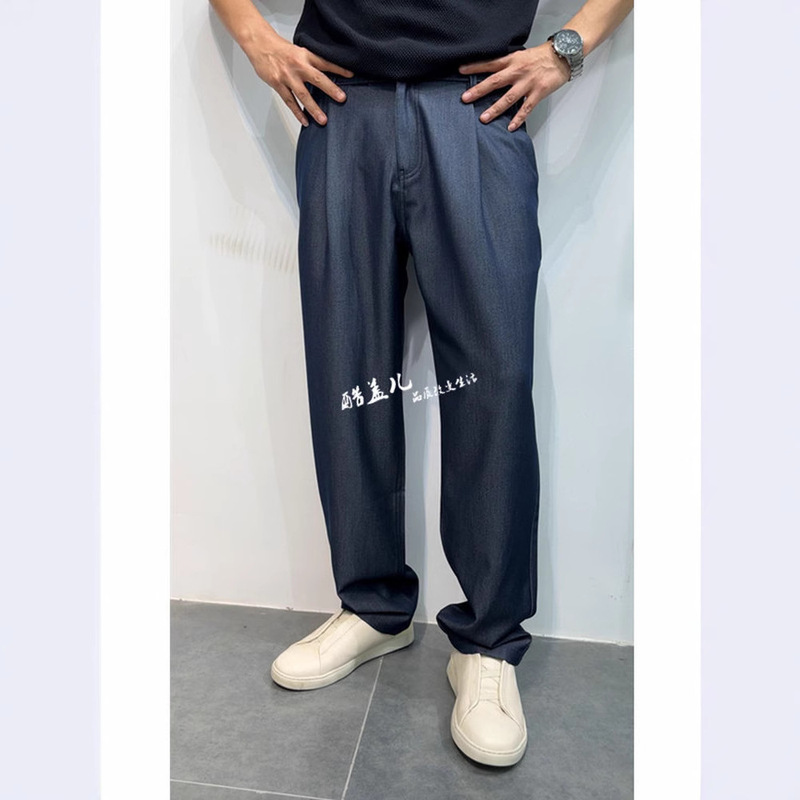 Z Series High Luxury Environmentally Friendly Dyeing Technology 2025 Summer Men's Relaxed Breathable Slimming Look Casual Mask Jeans