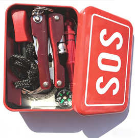 野营多功能工具装备套装 急救盒应急用品 求生户外自救生存装备