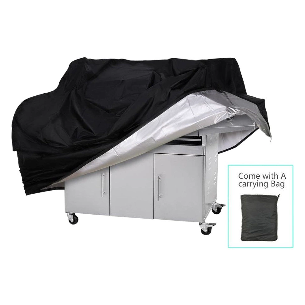 Эксклюзивная трансграничная поставка популярного чехла для гриля Amazon, пыле-, водонепроницаемый, солнцезащитный, из ткани Оксфорд 210D с серебряным покрытием, прямые поставки от производителя