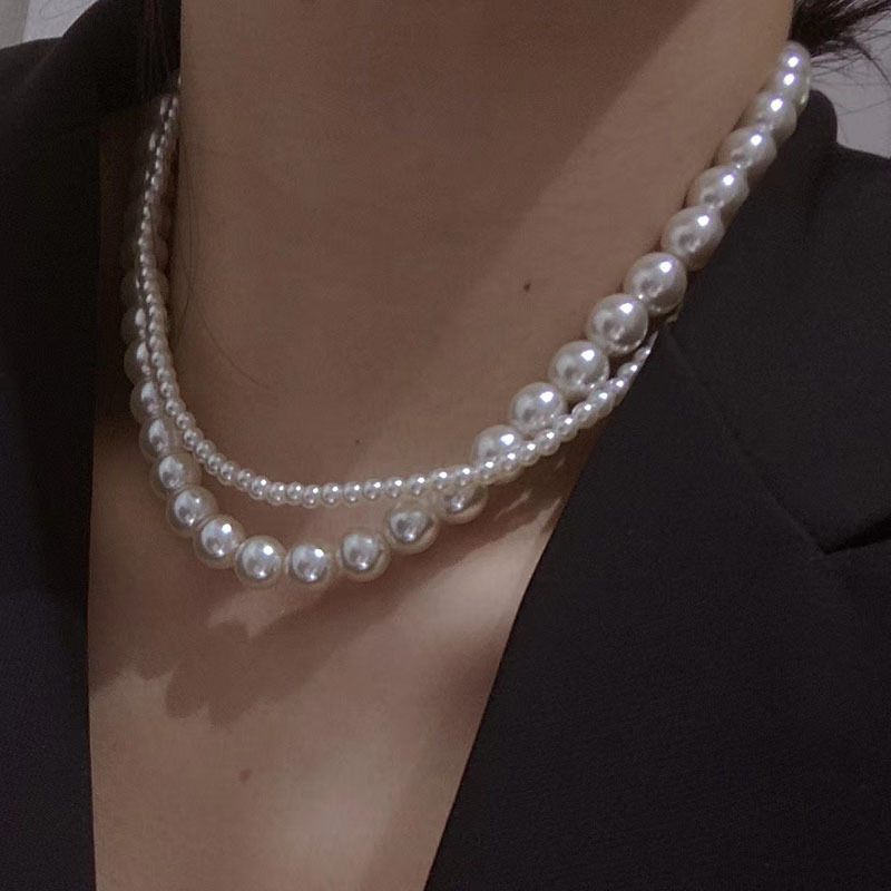 Elegant Geometric Artificial Pearl Beaded Women's Layered Necklaces display picture 4