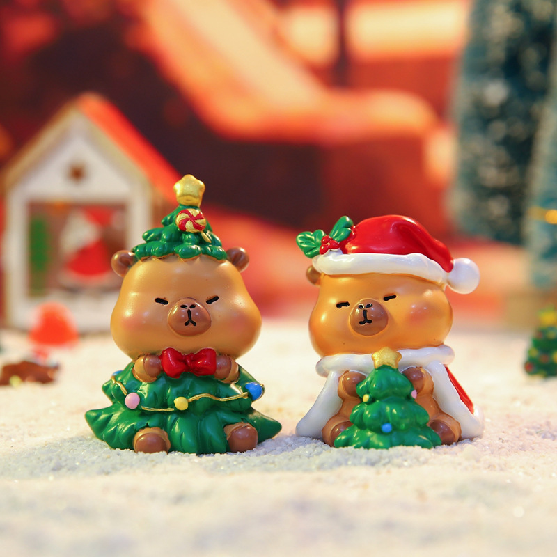 TUN TUN ZAI의 크리스마스 카니발 블라인드 박스 크리에이티브 트렌디 장난감 데스크탑 자동차 장식 친구에게 선물 보내기 도매