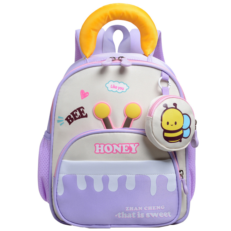 Bolsas infantiles preescolares respirables mochila de dibujos animados para niños 2025 nuevo lindo bebé niñas mochila de jardín de infantes
