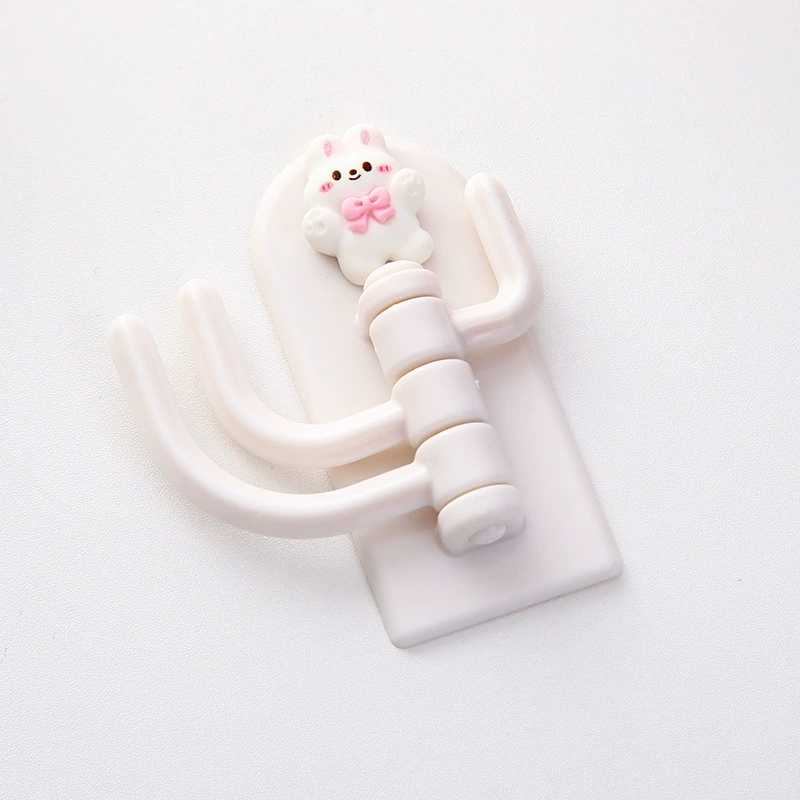 Cute cartoon three -hook hook Student dormitory wall without trace avoidance sticking hook wall door behind the key hook
