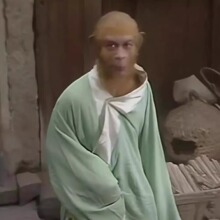 孙悟空同款绿色长袍睡袍睡衣西游记猴哥家居服三层夹棉搞怪套装