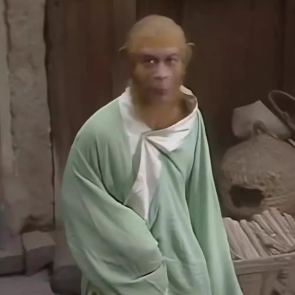 孙悟空同款绿色长袍睡袍睡衣西游记猴哥家居服三层夹棉搞怪套装