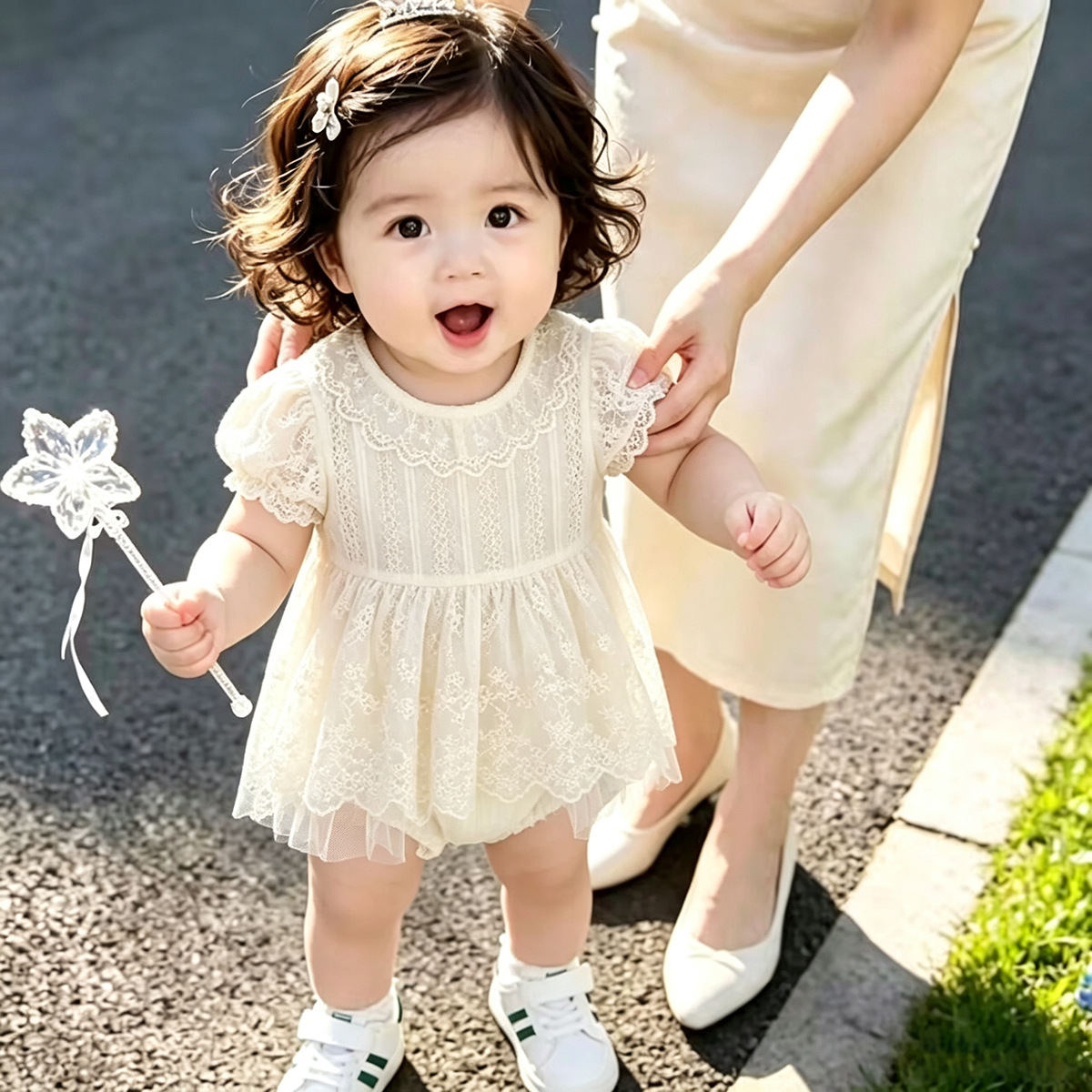 婴儿衣服夏装百天小月龄衣服裙子薄款包屁裙女宝宝周岁公主裙礼服