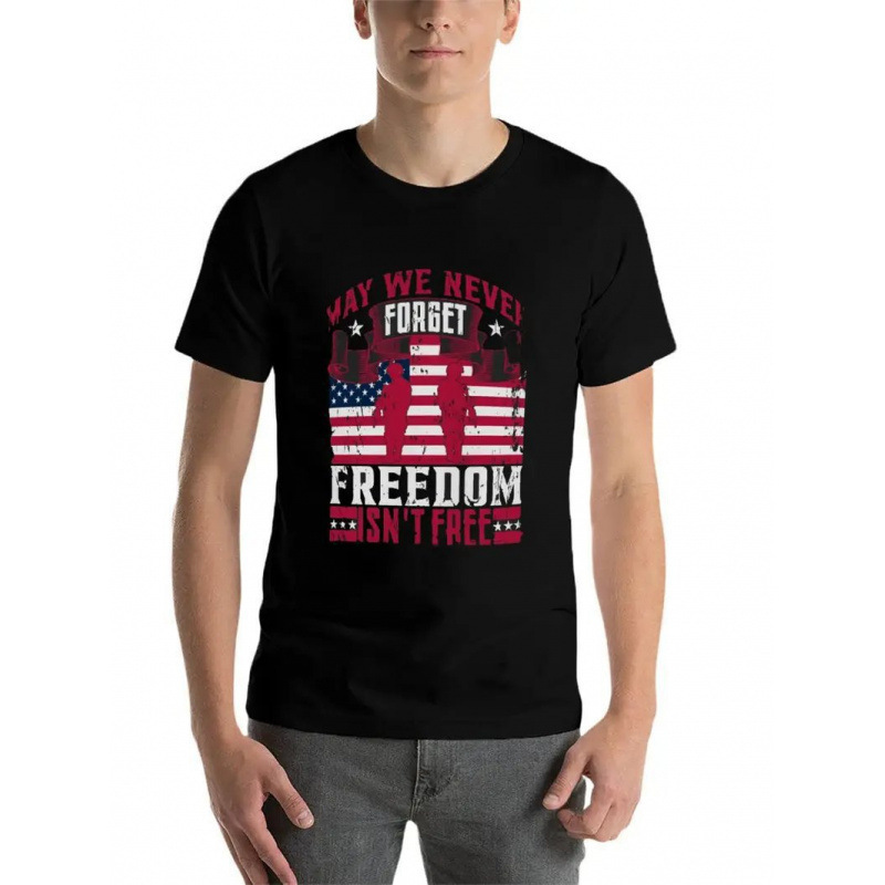 Amazonクロスボーダーヨーロッパとアメリカの人気国旗プリントサマーTシャツレトロ3Dデジタルプリントラウンドネック半袖紳士服|undefined