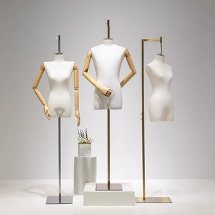 Hanging Model Props Men's Half-length Clothing Store Window Women's Table Hanging Hanging Mold Display Rack Full Body Mold Rack