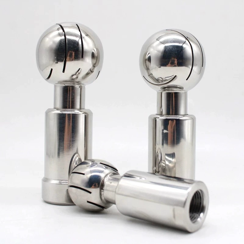 360 градусов автоматический вращающийся очиститель бака 304 из нержавеющей стали чистящие шарики гигиенический уровень внутренней резьбы распылитель