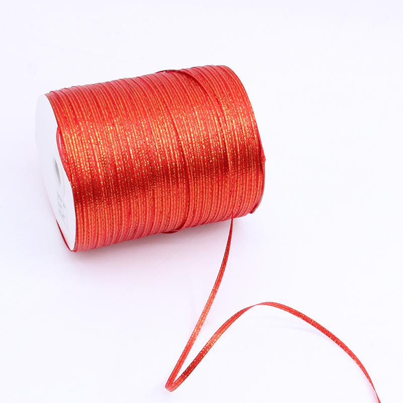 3mm gran cinta roja de bordes de Año Nuevo sobre rojo cintas de dulces rojas cintas de embalaje de artículos festivos