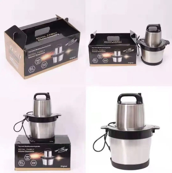 6LElectricMeatGrinder Cross-border Stainless Steel Electric Meat Grinder Auxiliary Food Machine Cooking Machine