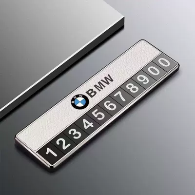 Nömrəli dayanma kartı – phone truck interior decoration - bmw-exclusive-pearl-white-parking-number-plate