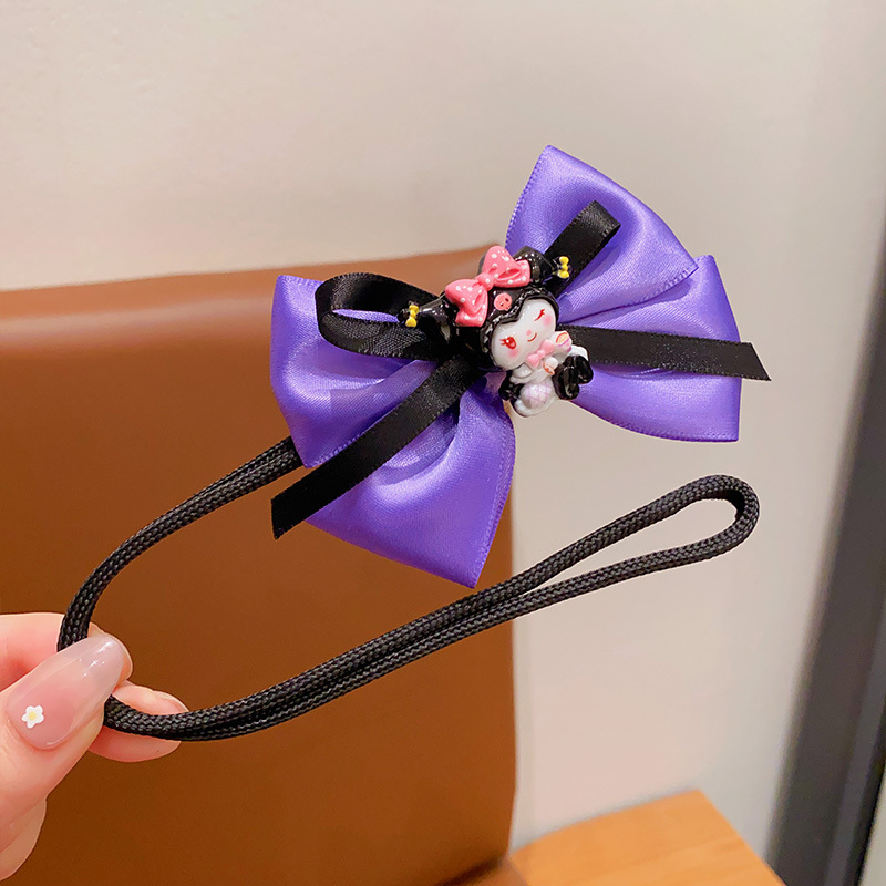 Kulomi niños varillas de cabello bola cabeza perezosa artefacto 2024 nuevo bebé dibujos animados cabeza trasera toque de flores