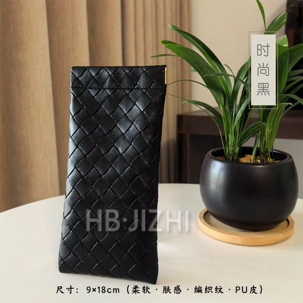 Fashionable black [soft-skin PU] woven pattern