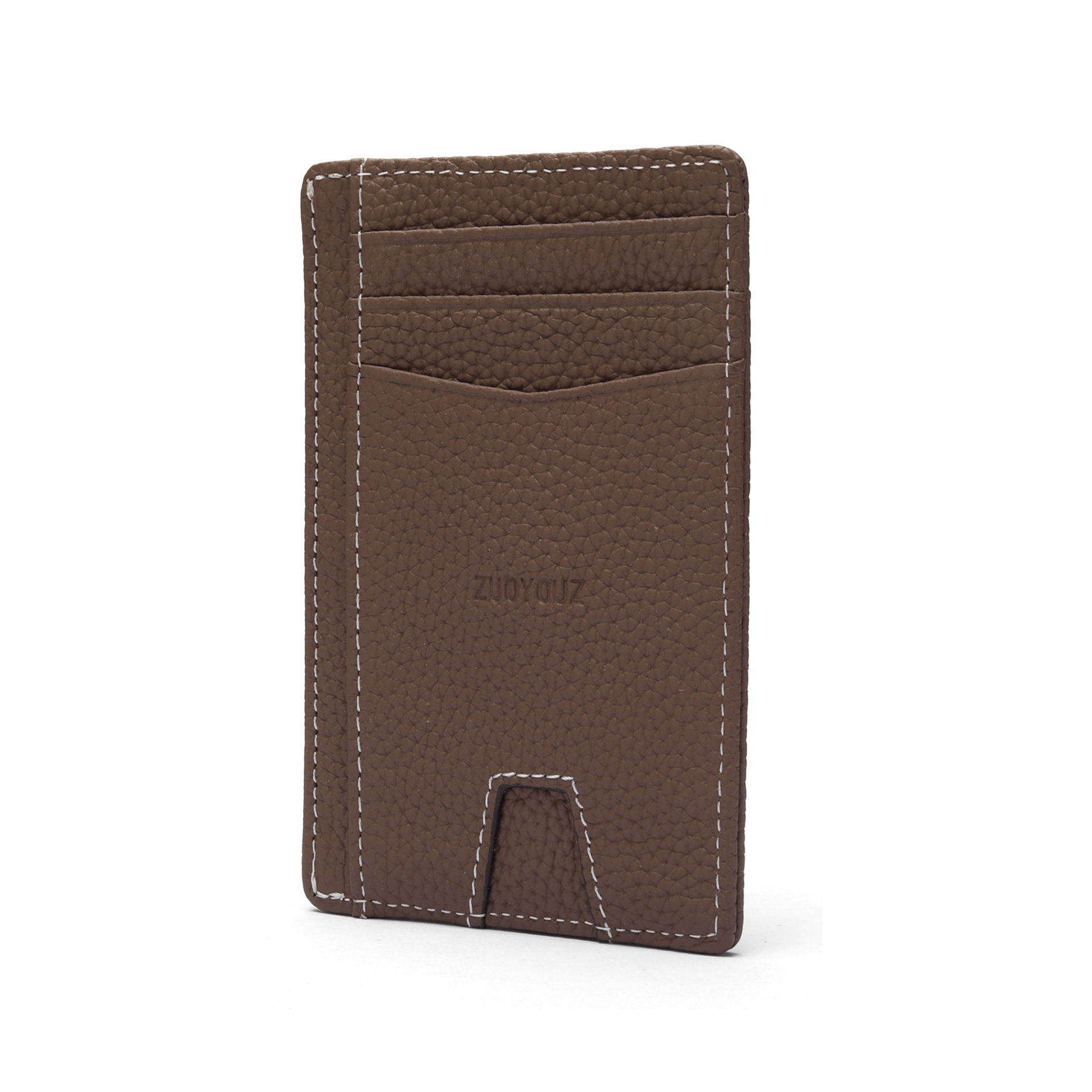 Amazon One Piece Multi-Function ID Bag RFID ultra-delgado anti-robo tarjeta de deslizamiento bolsa de tarjeta de cuero estampado de litchi