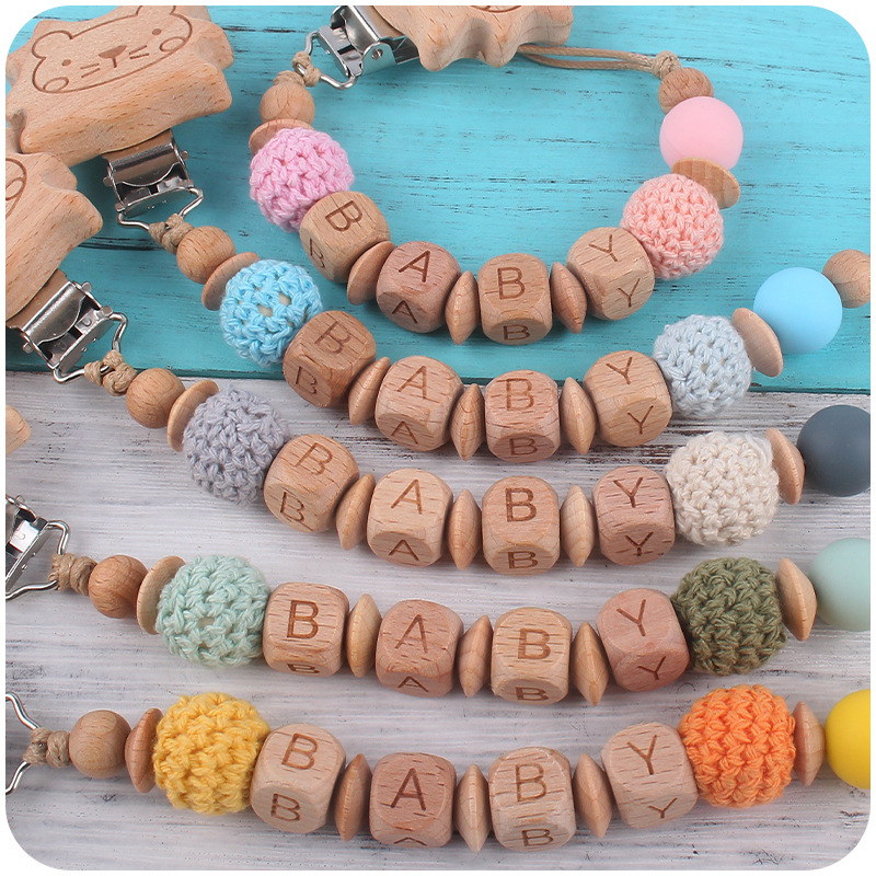 Productos para bebés dibujos animados animal Haya clip bebé creativo DIY haya chupete cadena anti-caída de la cadena Nuevo
