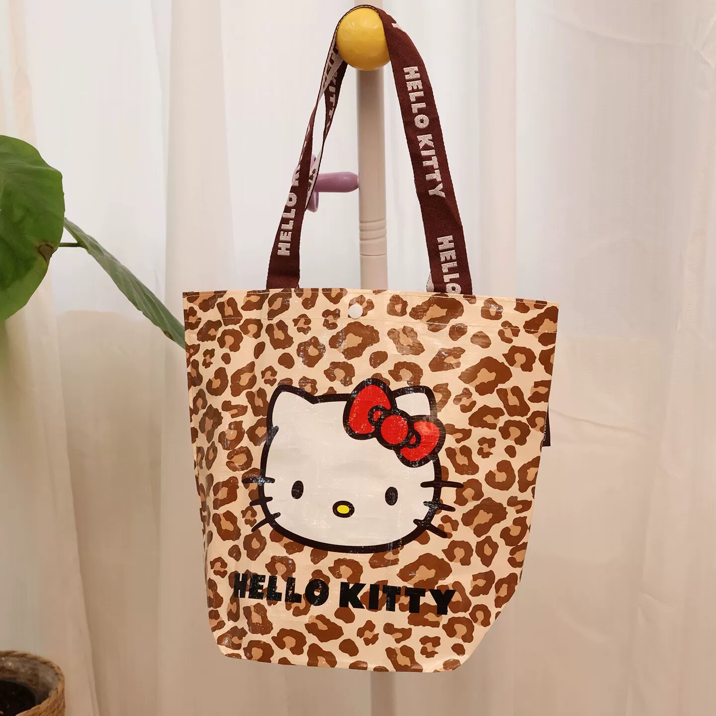 Hello kitty, настоящая ткацкая ручная сумка для покупок, складывающаяся сумка через плечо