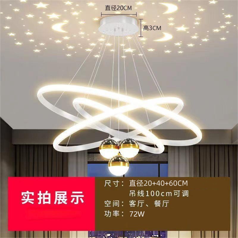 Tres anillos llenos de estrellas blancas 20 + 40 + 60cm