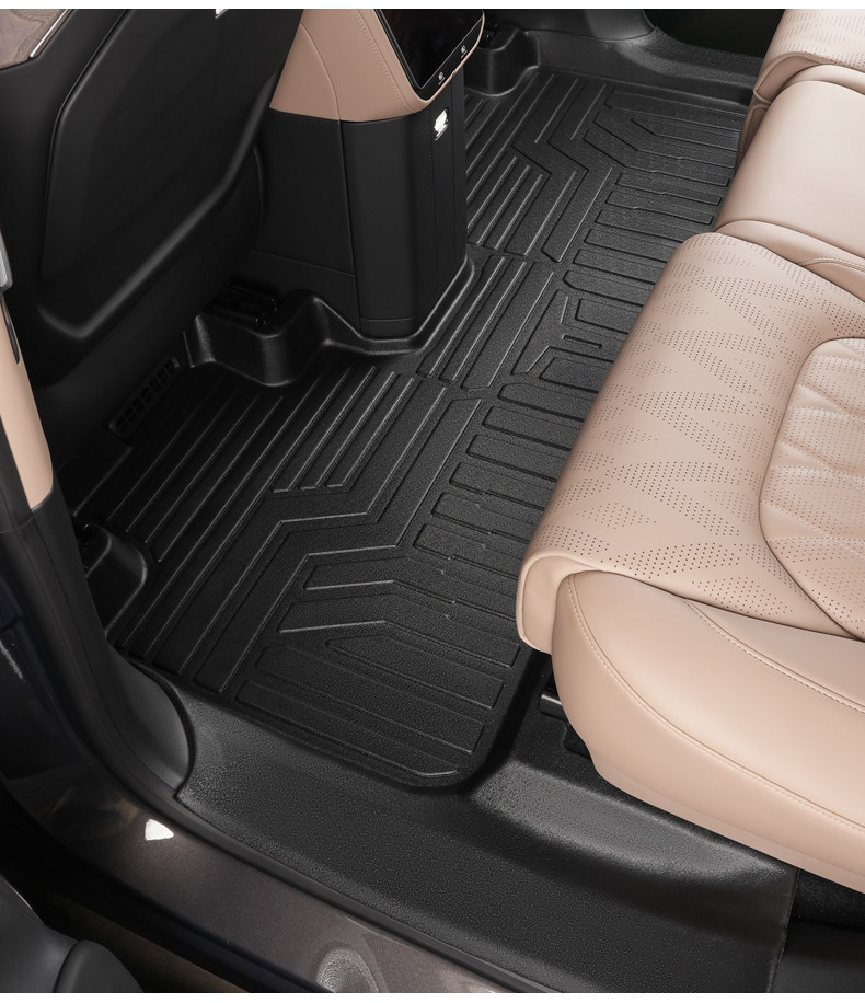 Special ZEEKR 8X full-coverage 26-model hybrid modified 6-seater max TPE car floor mats with threshold protection