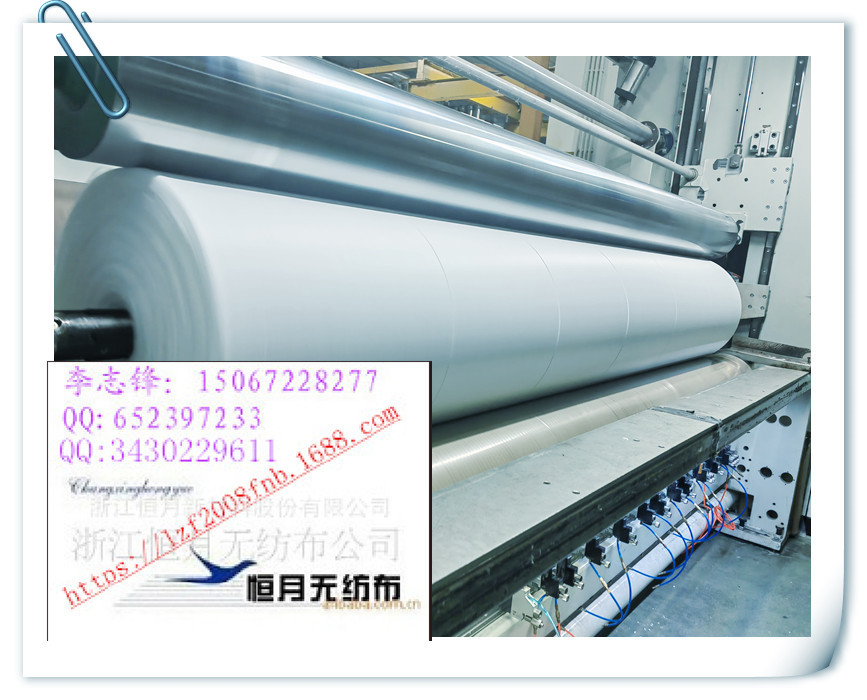 热轧工艺浙江恒月新材料股份有限公司ES亚光无纺布实体工厂