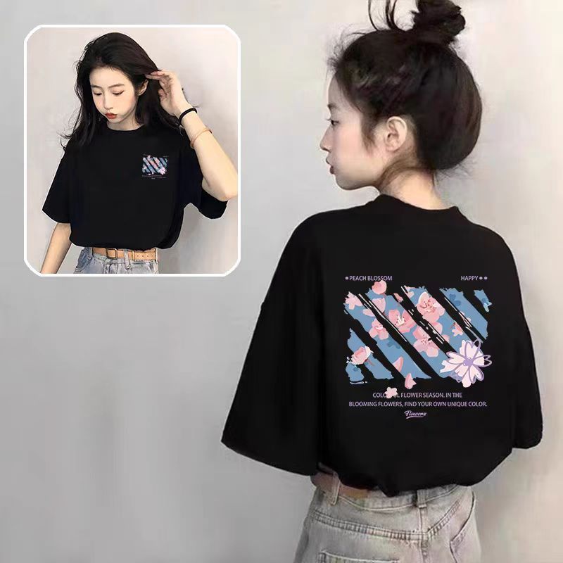 ピュアコットン半袖Tシャツレディースホワイト2025新しいホットスタイル夏デザインニッチTシャツファッショナブルで多用途なトップ|undefined