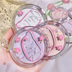 Makeup xixi gorgeous face transparent misty powder cake lightweight long-lasting waterproof anti-sweat transfer-proof setting powder for students