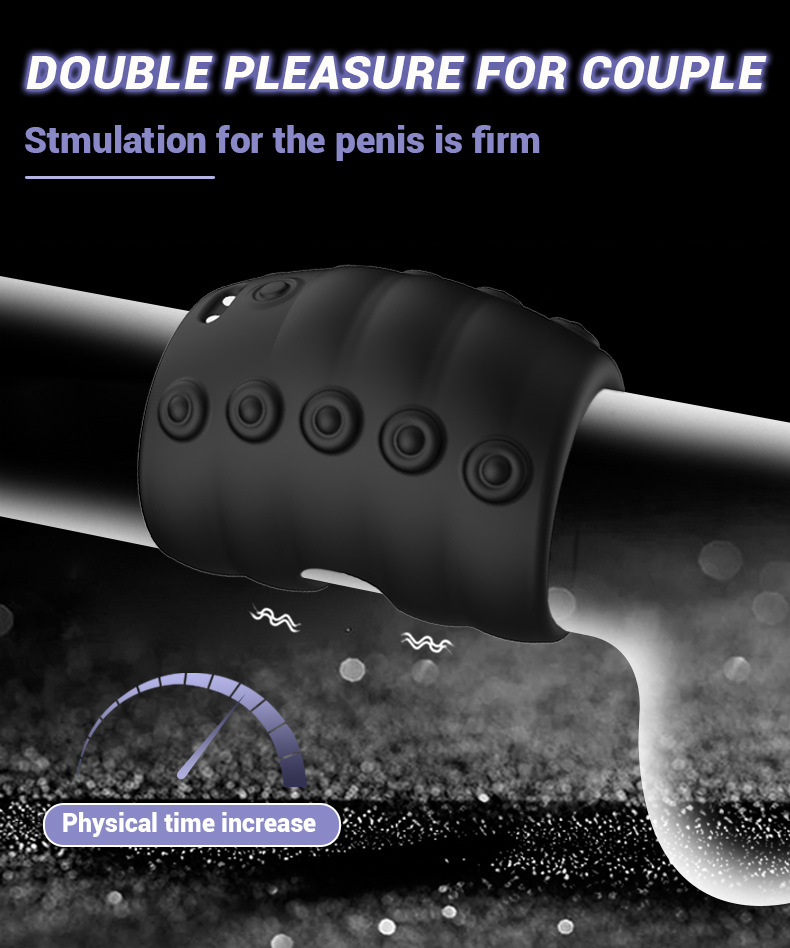 10-Frequency Vibrating Silicone Lock Ring, Octopus-Tentacle Design, Couples Resonance Wearable — detail image 4