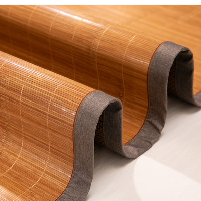 夏天凉席竹席1.5米床双面可折叠竹凉席 背面加厚藤席家用夏季草席|ms