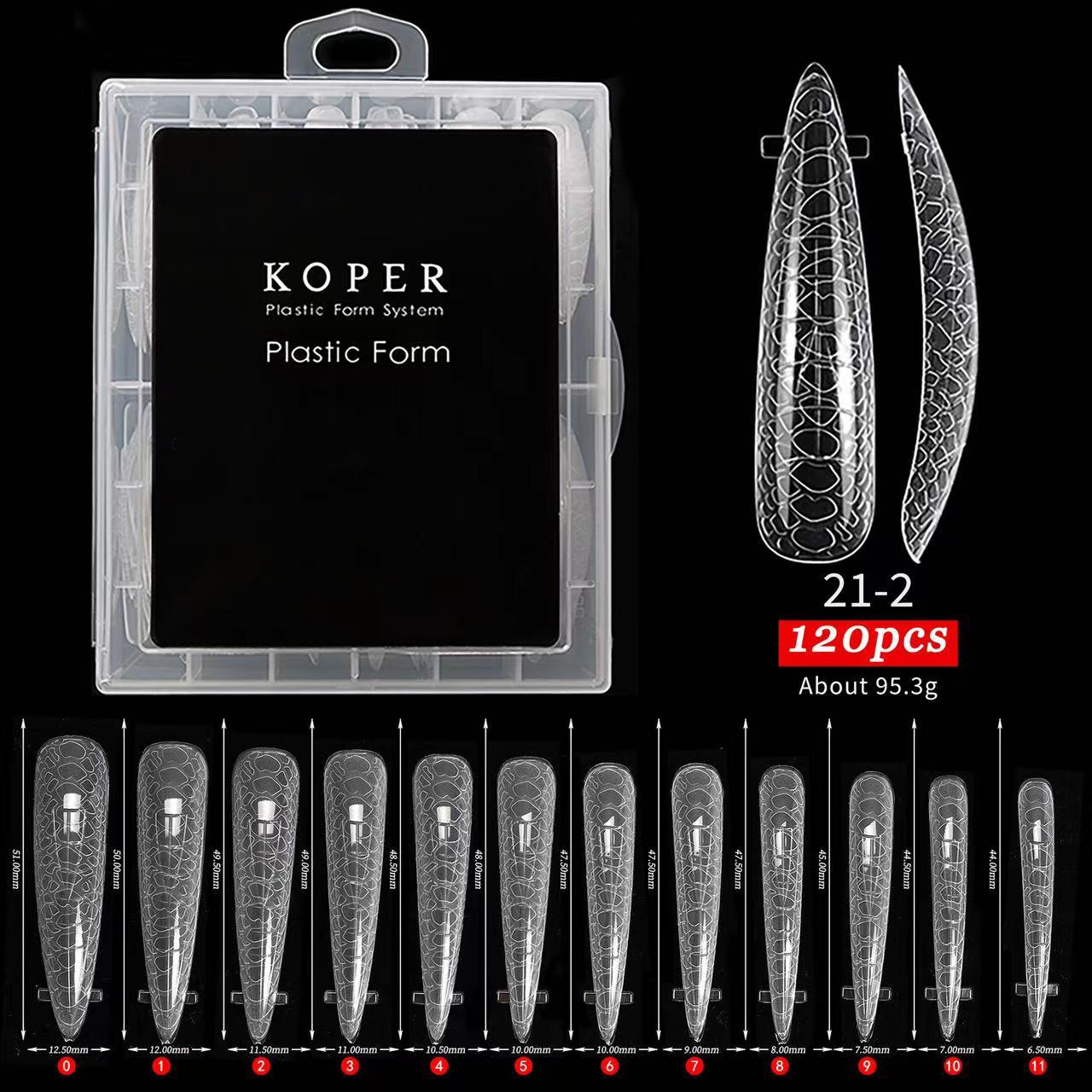 Patrón de uñas transfronterizas cristal molde de uñas cristal extensión sin soporte de papel fototerapia rápida extensión de uñas 120 piezas en caja