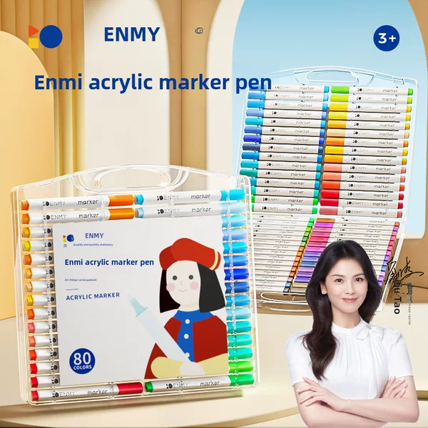 Enmiacrylic marker for children and students non-transparent color stackable water-based painting wholesale suit