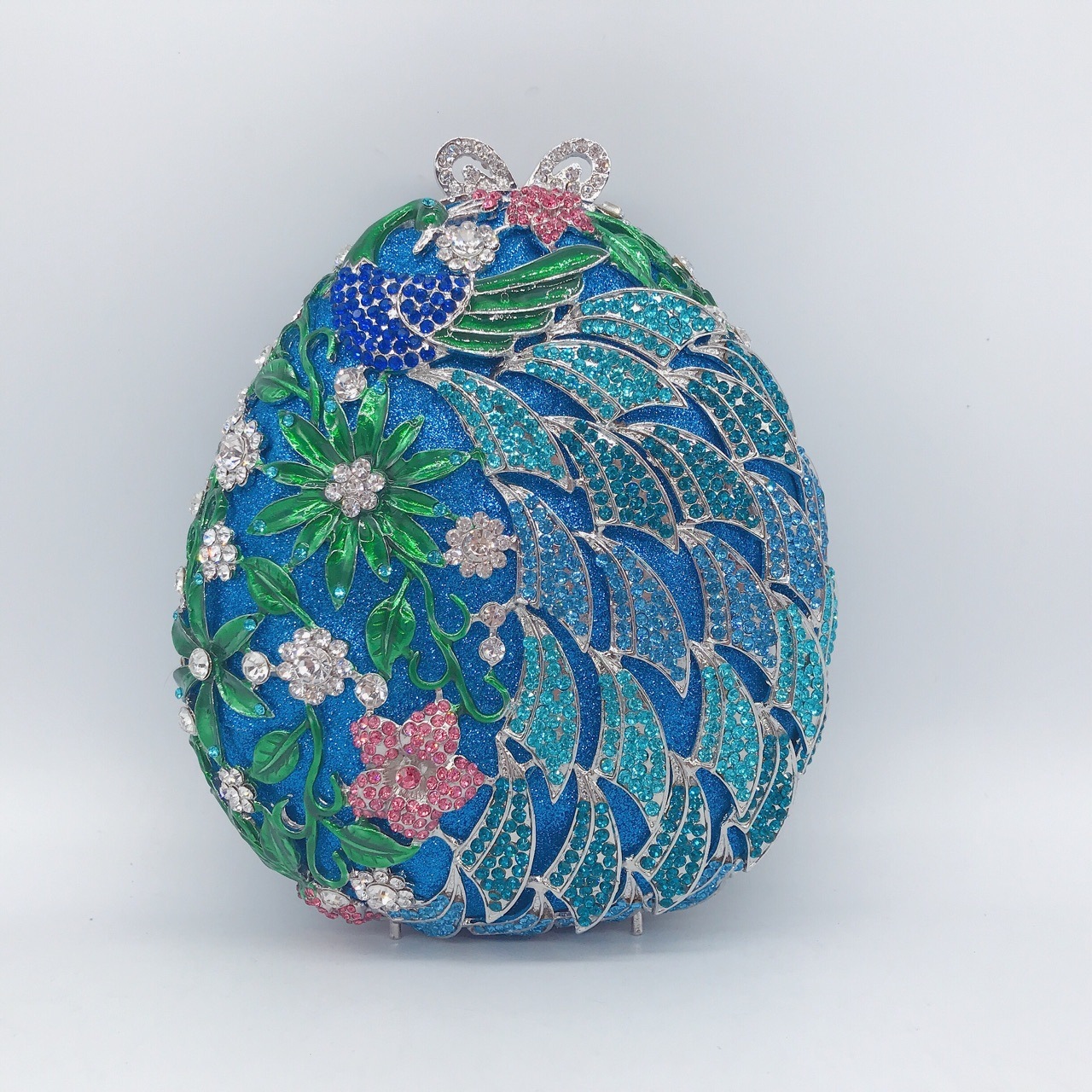* bolsas de cena de diamantes de diamantes redondas agujeradas bolsas de mujer bolsas de maquillaje de animales europeos y estadounidenses bolsas de mano de diamantes llenas