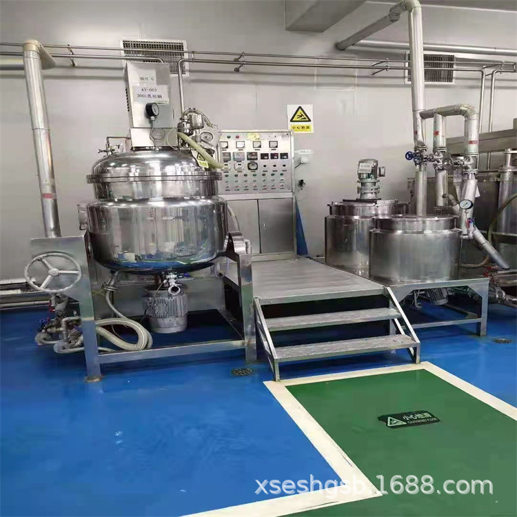 乳化机 真空均质乳化机 二手100L300L500L液压升降乳化机 乳化锅