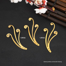 国潮复古典雅短款金属音符花片手工DIY古风汉服新娘发簪装饰配件