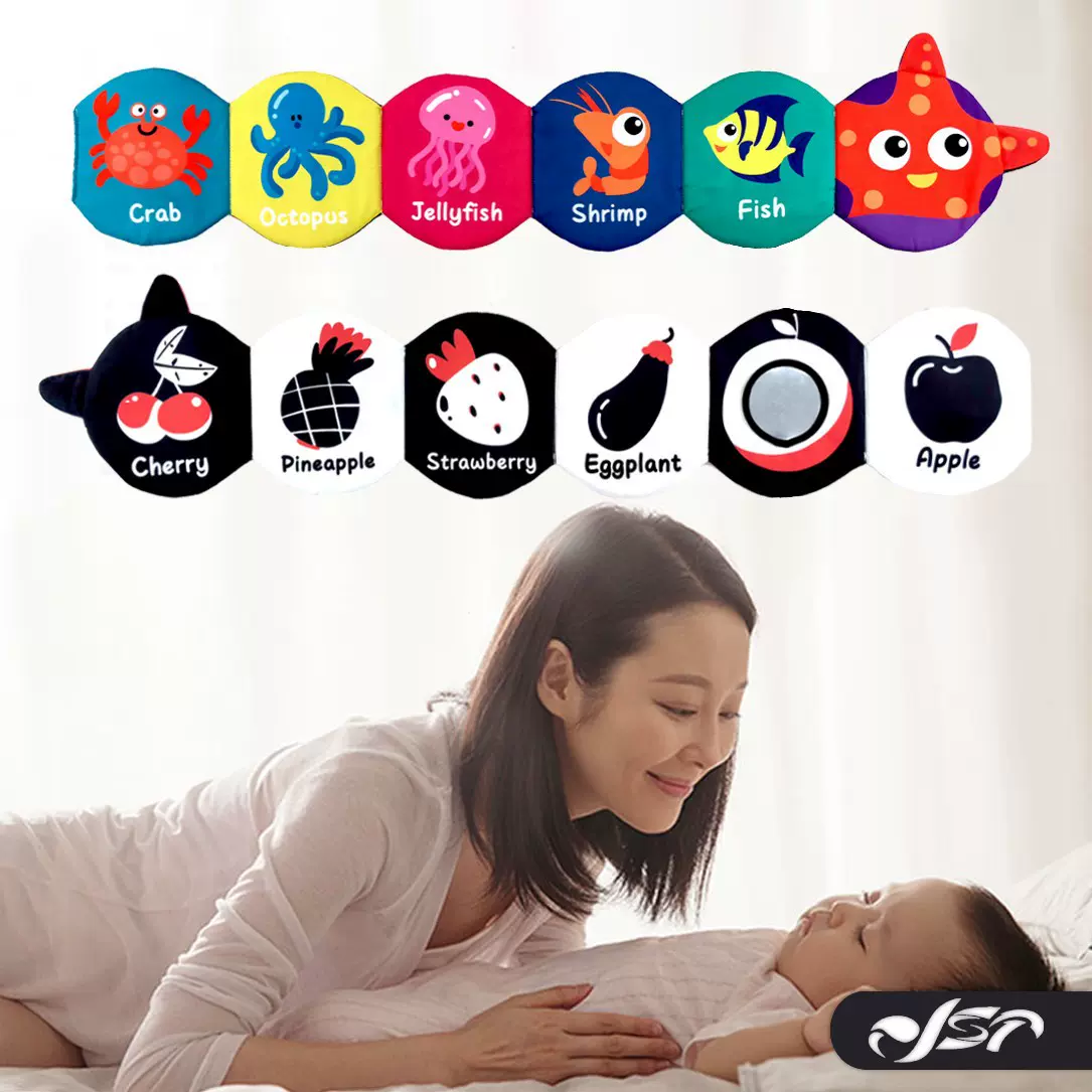 新款跨境婴幼儿布书床围 儿童围栏娃娃宝宝 早教布书0-3岁玩具