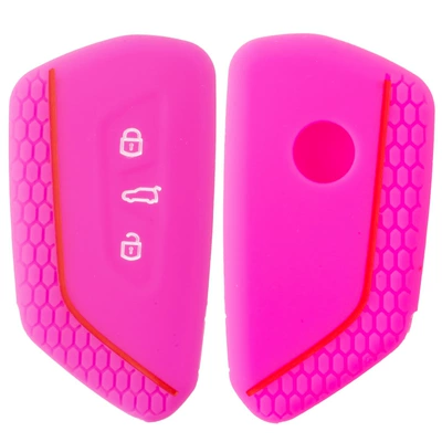 Volkswagen Skoda Octavia, Teramont, Car key bag - rose-red-red-line