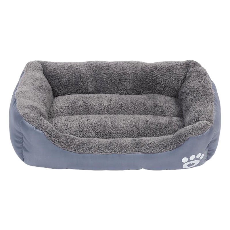 Estera de la perrera del animal doméstico otoño e invierno cálido color caramelo huellas gato nido cuatro estaciones universal antideslizante cama para mascotas al por mayor