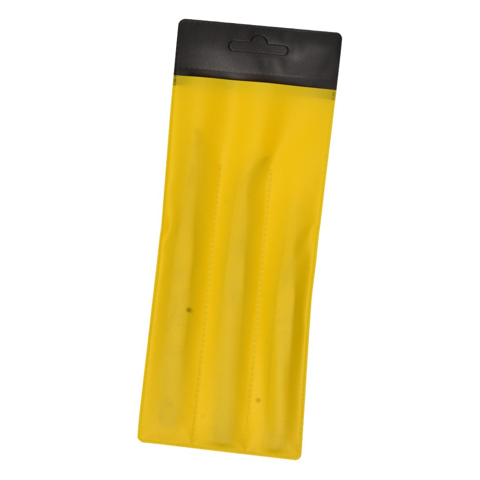 Cepillo de maquillaje de PVC bolsa de tres piezas boca espejo sonda pinzas de tres piezas de embalaje de plástico bolsa de PVC abierta