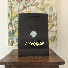 迪桑TE黑色手提袋DESCT专柜服装包装袋迪家冲锋衣鞋子送人礼品袋