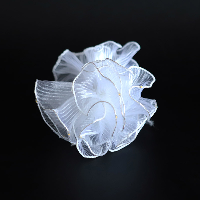 Hilo arrugado copia borde de la torta hilo blanco hornear gasa arrugado flor decorativa malla Accesorios cumpleaños festivo forma