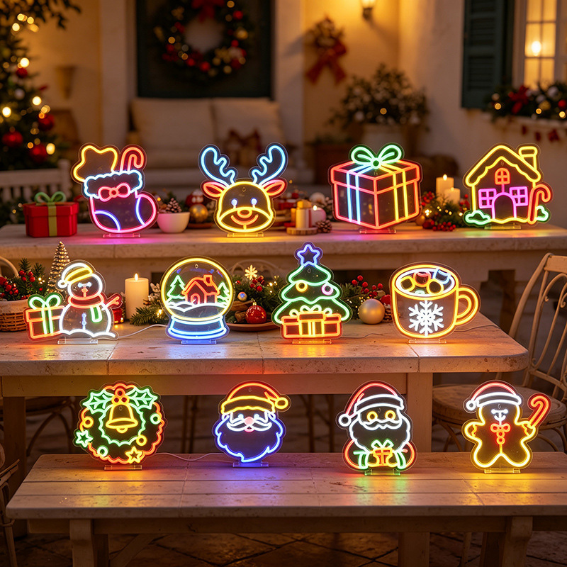 Amazonas Navidad atmósfera decoración lámpara acrílica lámpara de neón lámpara colgante lámpara led modelado lámpara regalo image 1