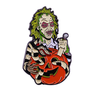 Horror comedy movie badge creepy Halloween gift