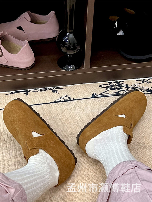 Sangpo Birkenstock シューズ 2024 春と秋の男性と女性のスリッポン レイジー シューズ インナー高さ増加厚底スリッパ カップル モデル Birkenstock シューズ|undefined