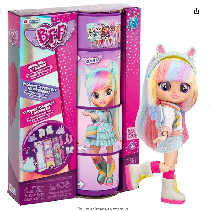 Кукла (BFF BY CRY BABIES) Кэти, 20 см, фигурка с шарнирами и функцией плача, набор подарков (синий)
