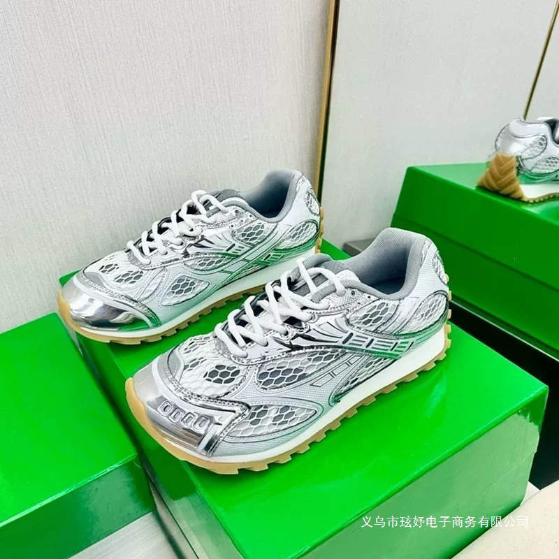 Wang Yibo BV men's shoes, same style silver dad shoes, women's summer thick-soled height-increasing retro mesh breathable sneakers Wang Yibo BV men's shoes, same style silver dad shoes, women's summer thick-soled height-increasing retro mesh breathable sneakers